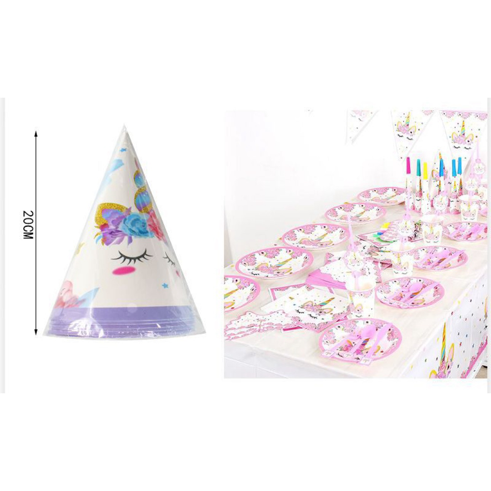 Καπελάκια Party Unicorn 20εκ - 6Τμχ